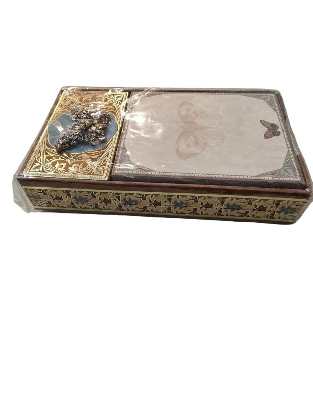Butterfly-Themed Notepad With Decorative Jewel Embellished Cover By Punch Studio - Picture 4 of 6